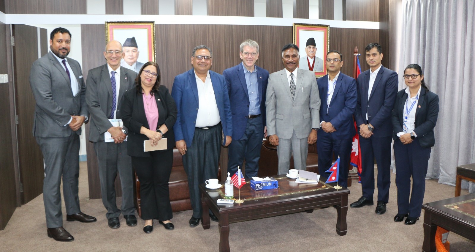image for Courtesy call on Hon. Sharat Singh Bhandari, Minister for Labor, Employment and Social Security by H.E. Dean R. Thompson, the Ambassador of The United States to Nepal